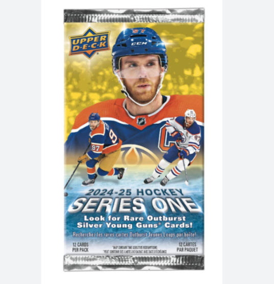 rare nhl cards Upper Deck 2024-25 Hockey SERIES ONE (12 Cards Per Pack)