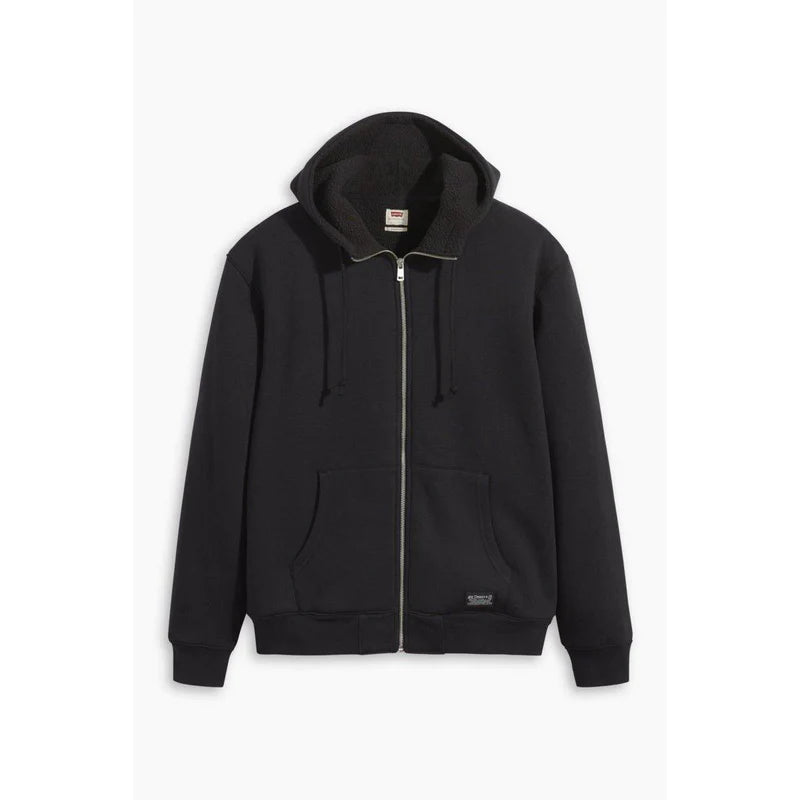 Black sherpa hoodie clearance