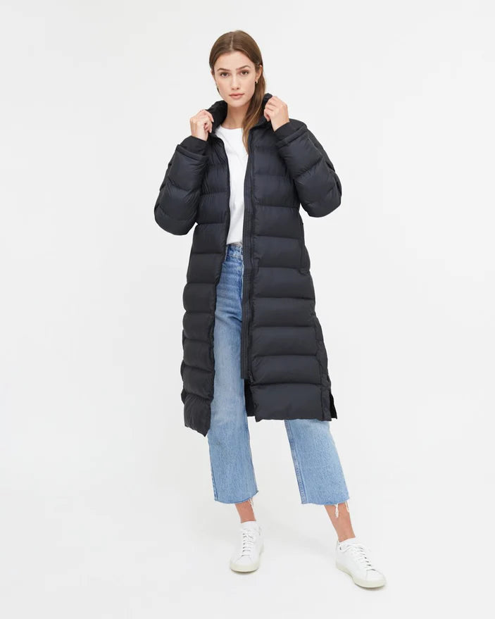 Navy long 2025 puffer coat